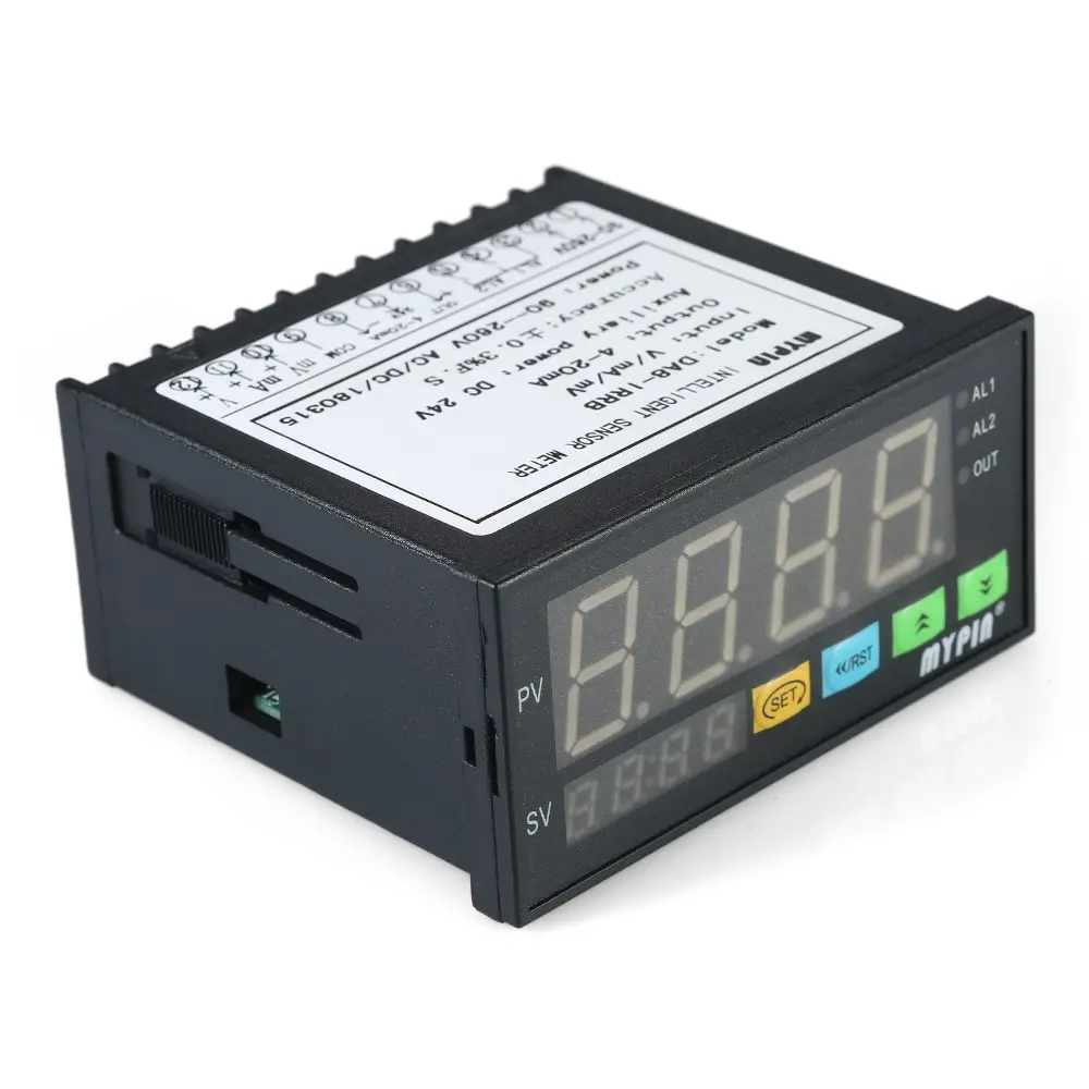 

Multi-functional Alarm Sensor Digital LED Display Sensor Meter with 2 Relay Alarm Output and 0~10V/4~20mA/0~75mV Input