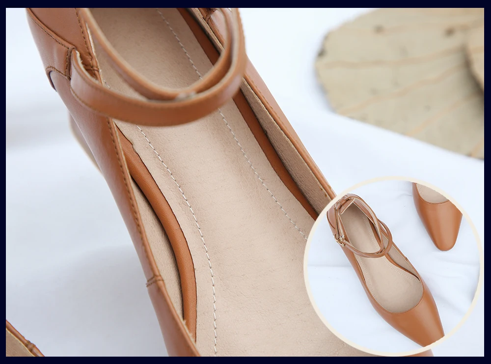 SOPHITINA/Новые элегантые туфли для женщин. Удобная женская обувь из натуральной кожи с зауженным мыском на среднем квадратном каблуке. Модная повседневная обувь декорирована ремешками. Милые женские туфли-лодочки.SO27