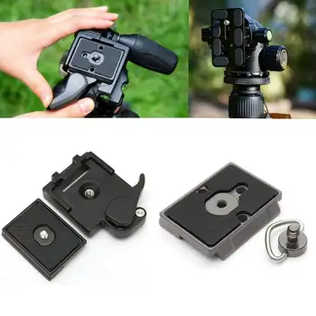 

Camera Stand Tripod Shutter Quick Release Clamp Plate Mount Screw Adapter Set Clip with Plate With 1/4 Tripod Screw Tripod Adapt
