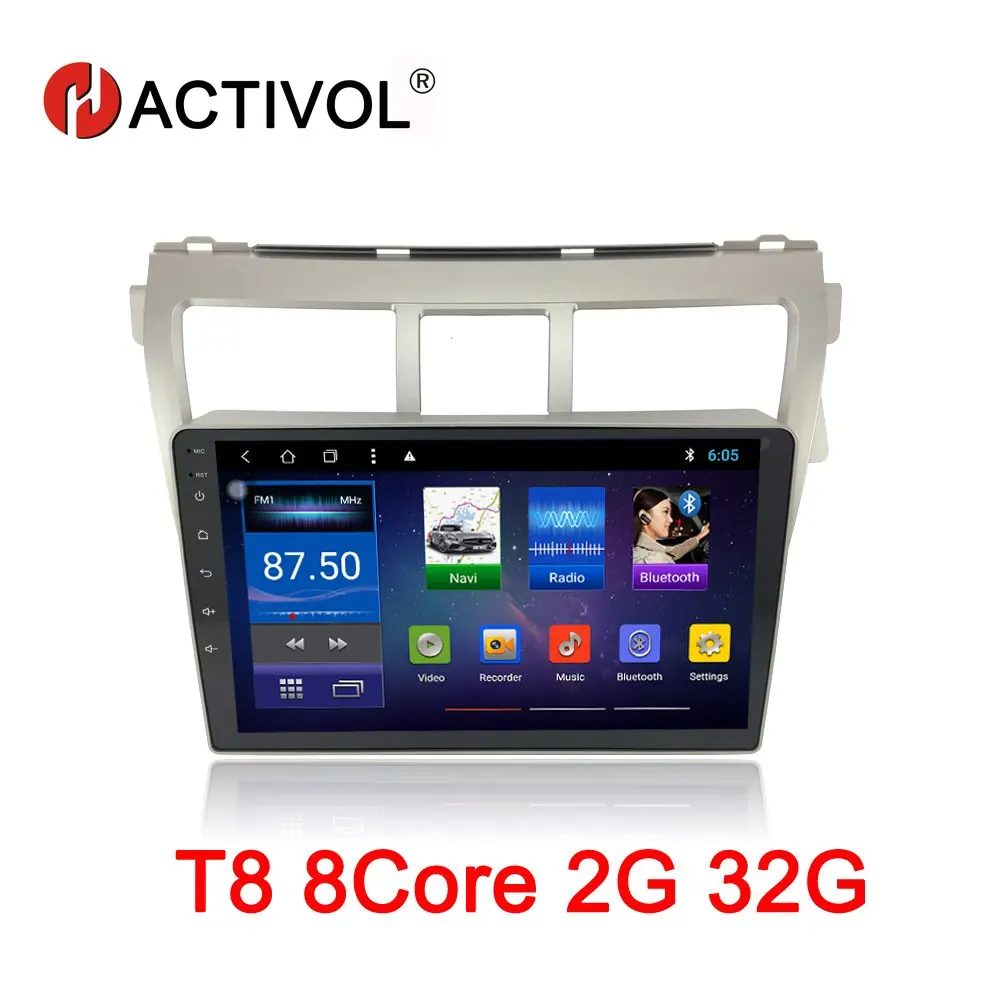 

HACTIVOL 9" Octa Core 2G RAM 32G Car radio stereo for Toyota Vios 2009-2013 Android 8.1 car dvd player gps navigation wifi map