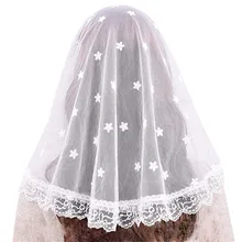 JIN IS YARN Черно-белые Женские Кружева Католическая Фата Мантилья для Покрытия Головы Церкви Латинской Мессы vela negra Вуаль Dentelle Mantilla Trational