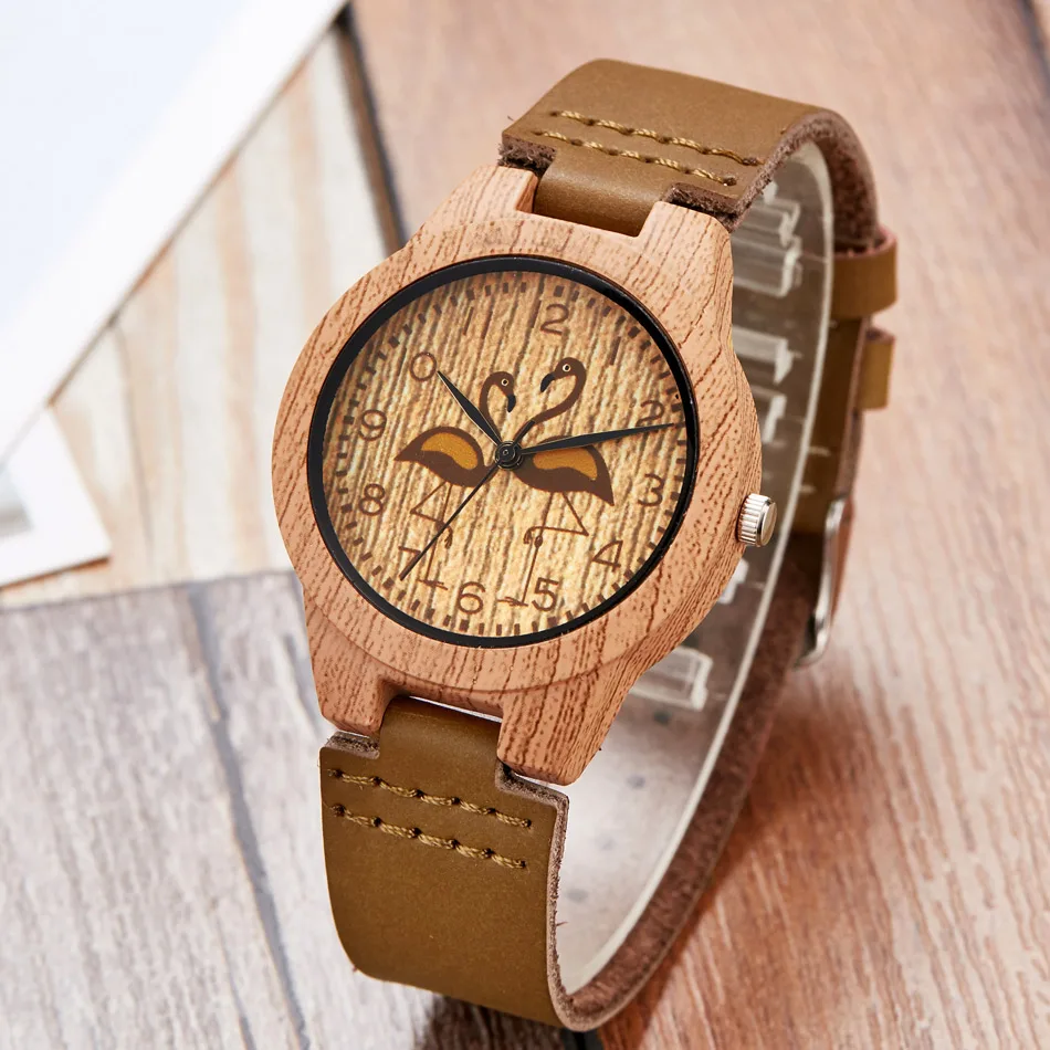 Часы наручные мужские с натуральным деревянным ремешком брендовые люксовые