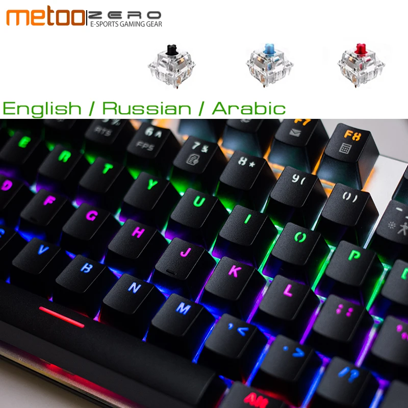 LED Backlight Gaming Keyboard 104 Anti-ghosting keys USB Wired Mechanical Keyboards PC Gamer klavye Blue/Red/Black Switch DOTA 2 LED Backlight Gaming Keyboard 104 Anti-ghosting keys USB Wired Mechanical Keyboards PC Gamer klavye Blue/Red/Black Switch DOTA 2