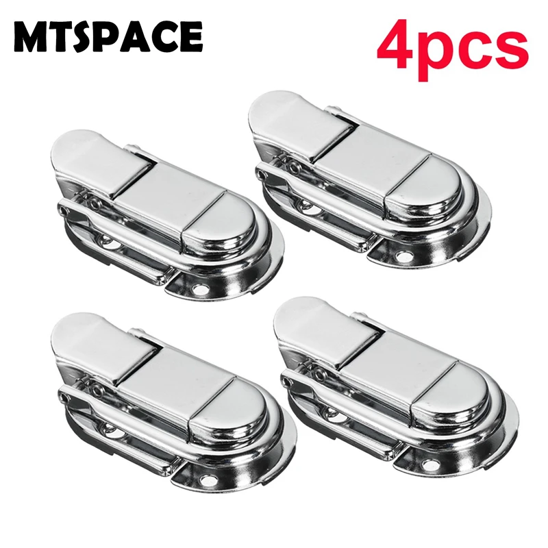 MTSPACE 4 шт./компл. чемодан для гитары, музыкальная тележка, чехол для полета, кнопка с узлом, застежка-защелка для деревянных коробок, Air Iron Silver