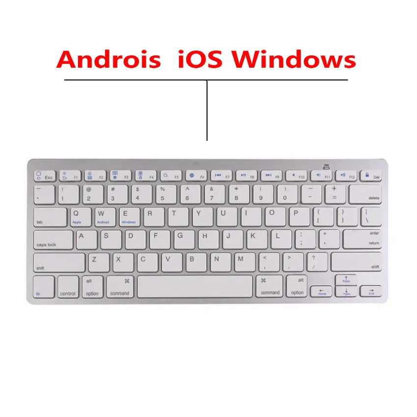

Wireless Bluetooth Keyboard 3.0 Keyboard Ultra-Thin Aluminum Alloy Office Gaming Keyboard for Android IOS Windows System