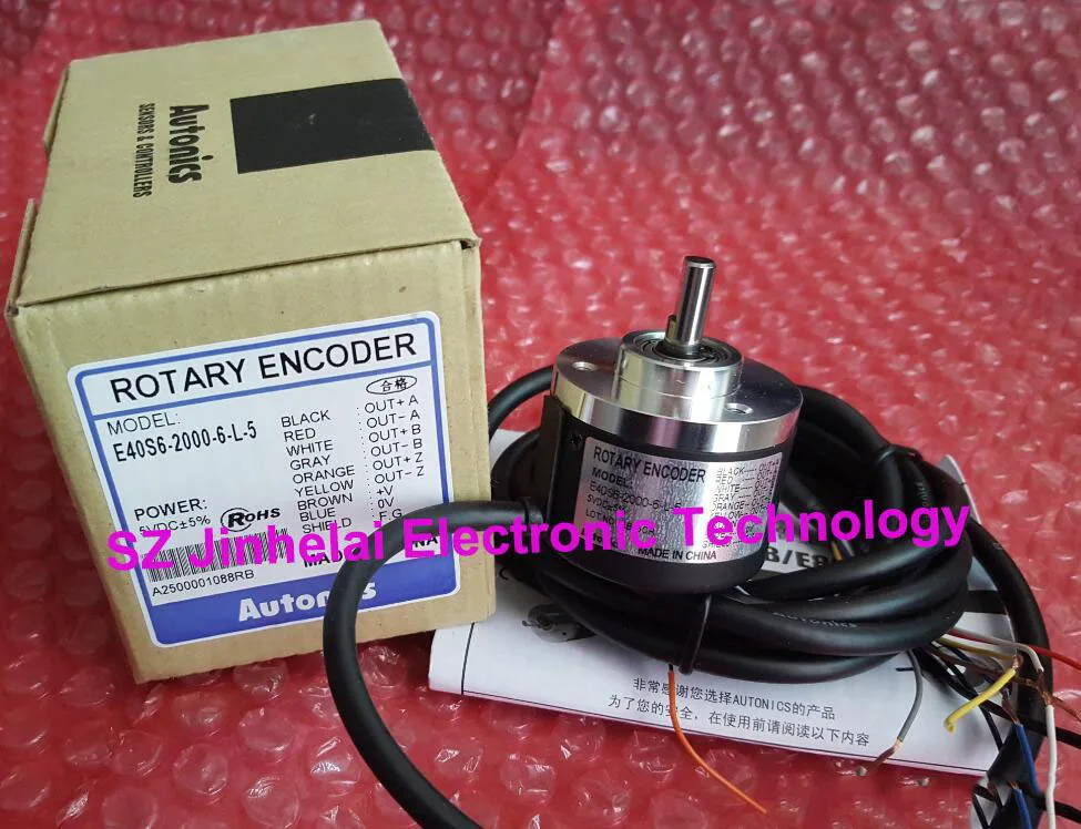 E40S6-2000-6-L-5 New and original AUTONICS Incremental rotary encoder 12-24VDC E40S6-2000-6-L-5 New and original AUTONICS Incremental rotary encoder 12-24VDC
