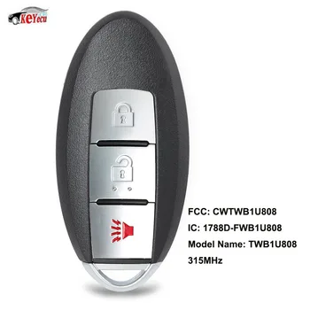 

KEYECU Remote Car Key Fob 315MHz ID46 Chip for Nissan Cube Juke Leaf Quest 2015 2016 2017 FCC ID: CWTWB1U808