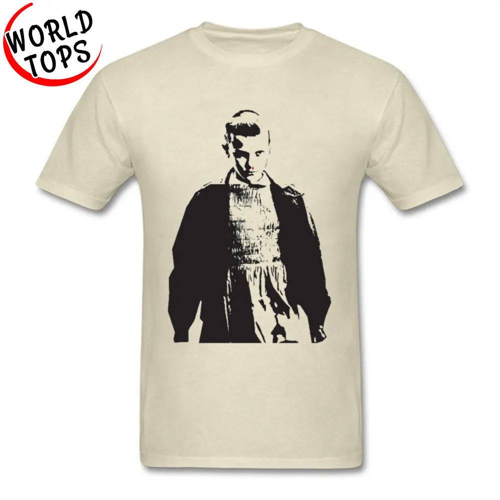Europe Short Sleeve Tops & Tees April FOOL DAY O-Neck Pure Cotton Men T-shirts Eleven A Europe T Shirts Retro Free Shipping Eleven A beige