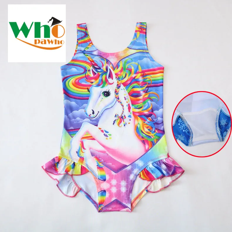

2018 Unicorn Swimsuit Girls Big Boys Girls Europe and America Baby Swimsuit One-piece Swimwear 0335
