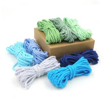 

shade blue DIY rope 40m handmade artisan woven cord, 32 colors to your liking handmade crochet cotton cord EA38