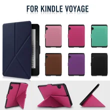

[High Quality] New Arrival Ultra Slim Transformer Style Heat Press PU Leather Protective Case for Amazon Kindle Voyage