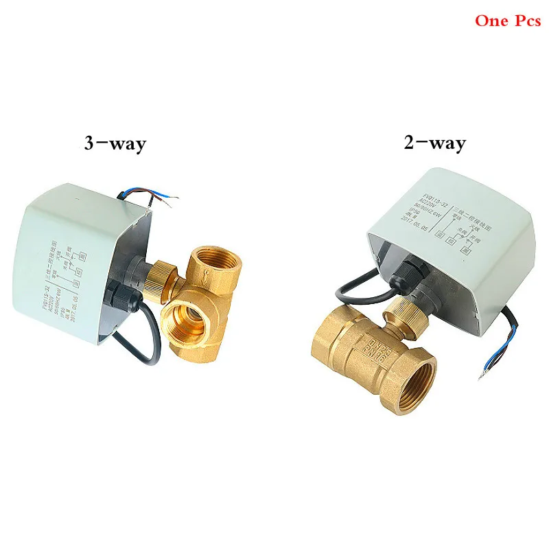 DN15 DN20 DN25 DN32 DN40 DN50 Электрический моторизованный латунный шаровой клапан переменного тока 220 В двухсторонний трехходовой 3-провод два привода управления L Тип
