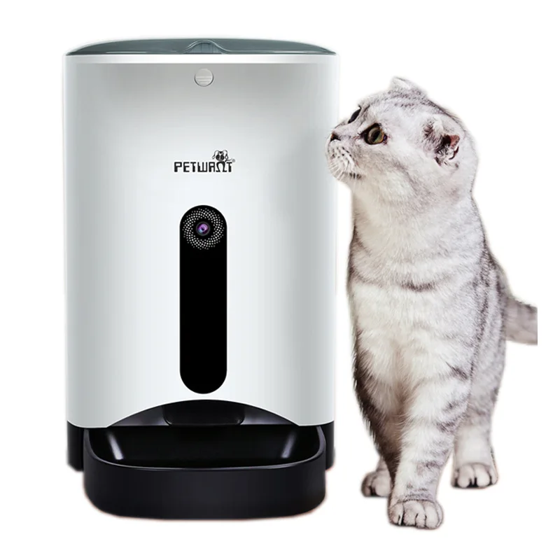 

Electric Pet Automatic Feeder Intelligent Timing Mobile Phone Control Video Available Intercom Dog Feeder PF-103 Deluxe Edition