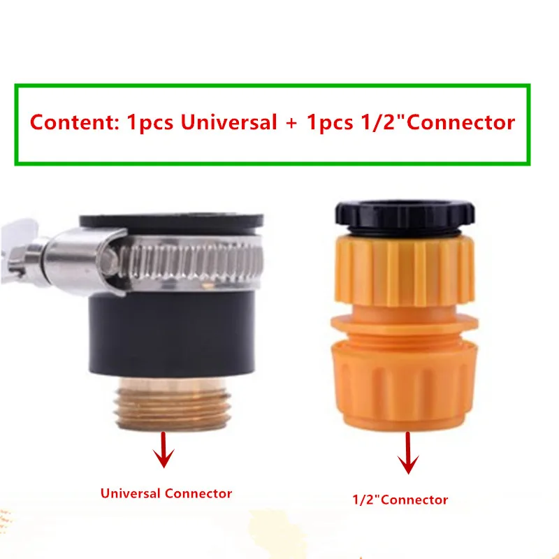 Универсальный разъем с 1/" Садовый шланг Conenctor набор Быстрый соединитель, кран разъем для полива сада Автомойка X808