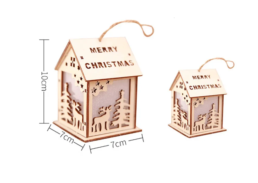 Рождественский подвесной светильник деревянный дом Рождественская елка украшения для Висячие украшения для дома праздник хороший рождественский подарок свадьба Navidad