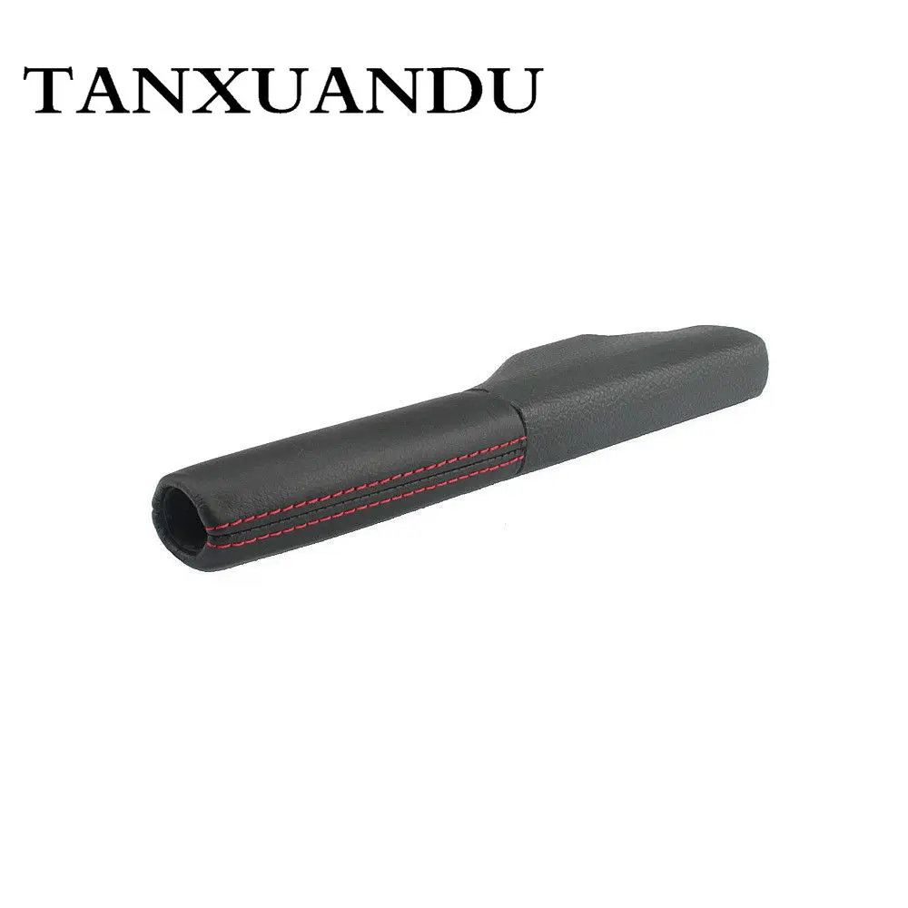 

Black Leather Red Stitch Hand Brake Handle Cover Fit For VW Gli Jetta MK5 Gti Golf Rabbit MK5 MK6 EOS Scirocco 09-15 1K0711461