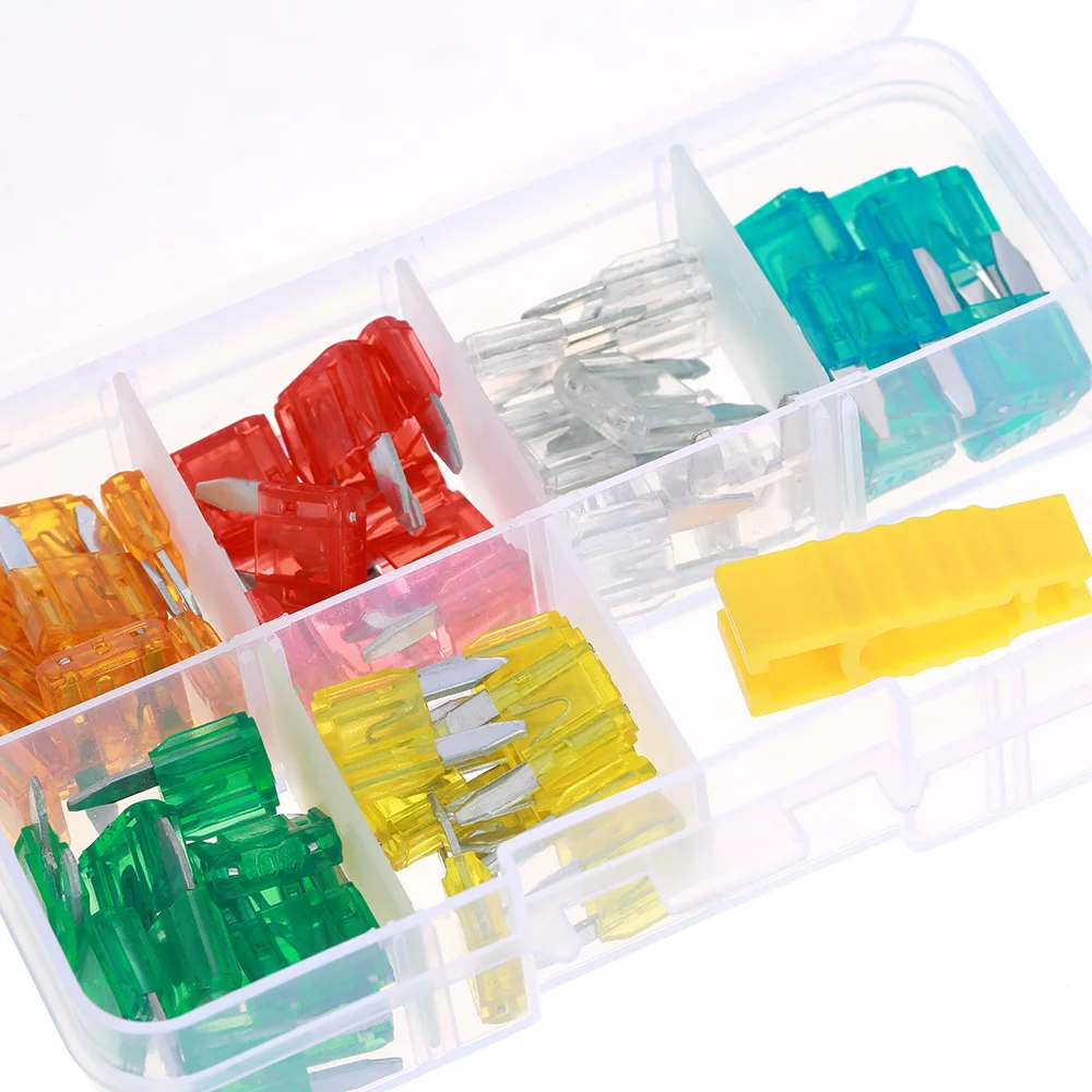 60pcs Mini Blade Fuses Auto Car Truck Assortment Fuse Kit With Box 5a