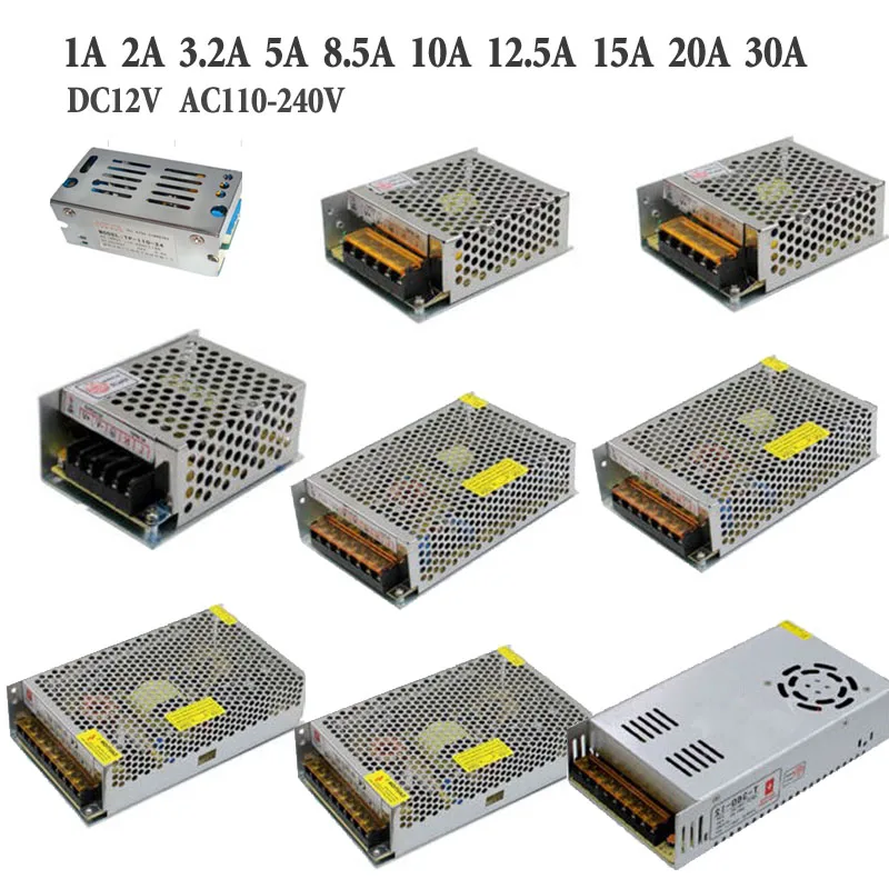 Адаптер светодиодный для светодиодной ленты 12 В 2 А 3 5 8 10 15 20 30 А|adapter transformer|driver for