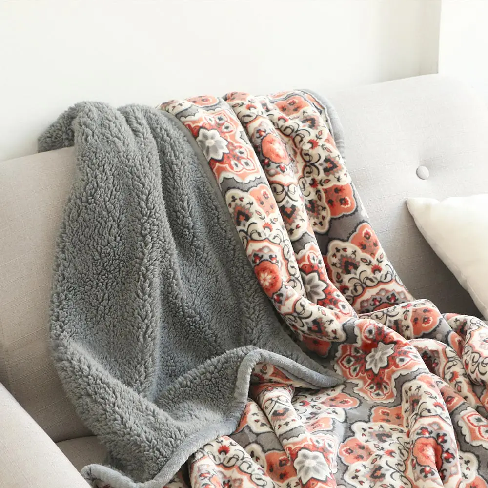 FUNBAKY супер мягкое Ретро Фланелевое флисовое шерпа богемное диванное одеяло для дивана портативное автомобильное дорожное покрывало одеяло - Цвет: 1