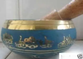 

Rare Tibetan Buddhism Cuprum Singing Bowl Decoration +8cm