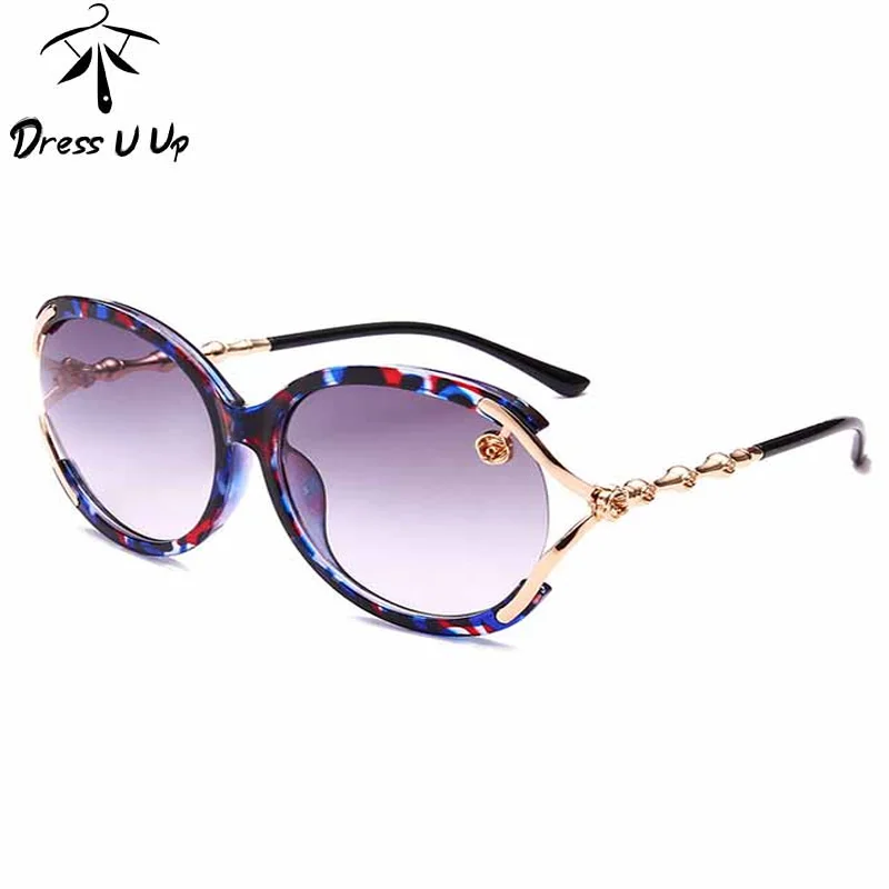 

DRESSUUP New Women's Sunglasses Trend Bamboo Big Box Retro With Flowers Sunglasses Classic Fashion Sunglasses UV400