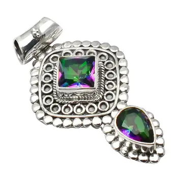 

Nature Rainbow Mystic Topaz Pendant 925 Sterling Silver, 44 mm, MHBAP5615