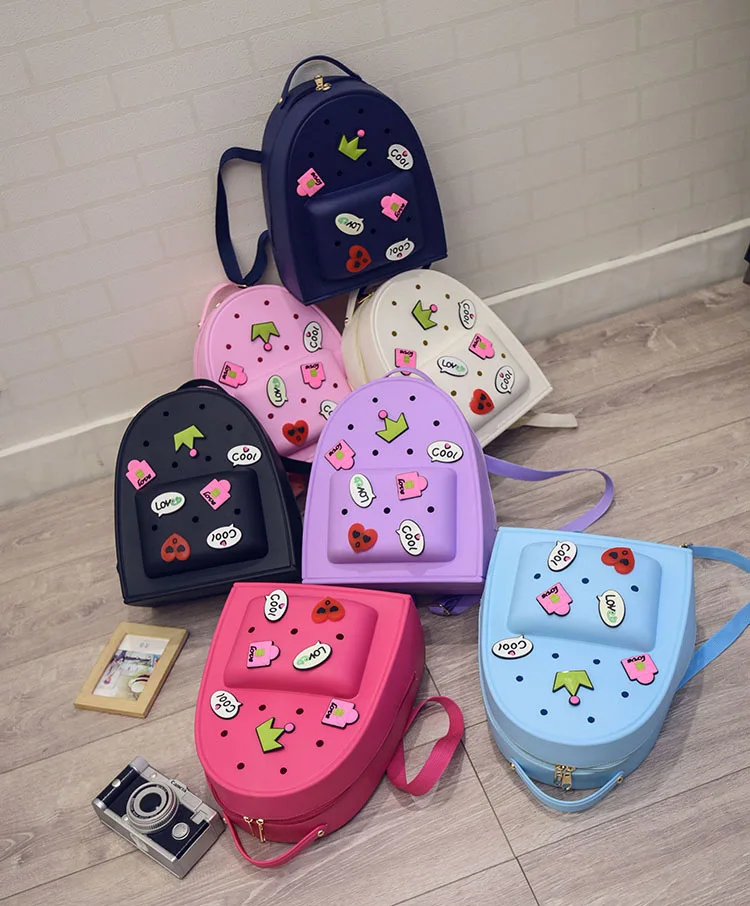 Карамельный цвет желе рюкзак мультфильм Граффити дизайнерские женские рюкзаки для девочек-подростков милые детские школьные сумки