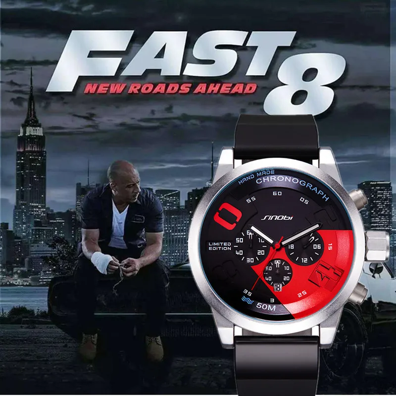 

SINOBI Luxury Chronograph Sport Watch Waterproof Top Brand Men's Watch Men Watch Calendar Clock relogio masculino reloj hombre