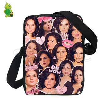 

Popular Star Lana Parrilla Overlay Printing Mini Messenger Bags Boys Girls Travel Shoulder Bags Women Men Fashion Small Handbags