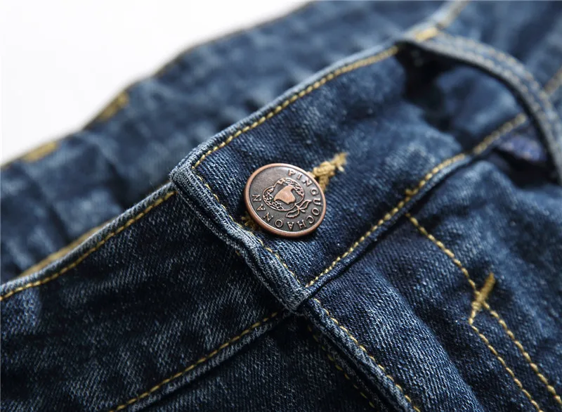 2018 Skinny Jeans Men Hip Hop Stripe Elastic Slim Fit Denim Pants Male Stretchy Pencil Bottoms street Knee Embroidery Jean