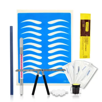 

ATOMUS Complete Eyebrow Microblading Kit 8 Pcs/Set Practice Skin Disposable 14 Needles Eyebrow Crystal Pen Sets Cosmetic Tools