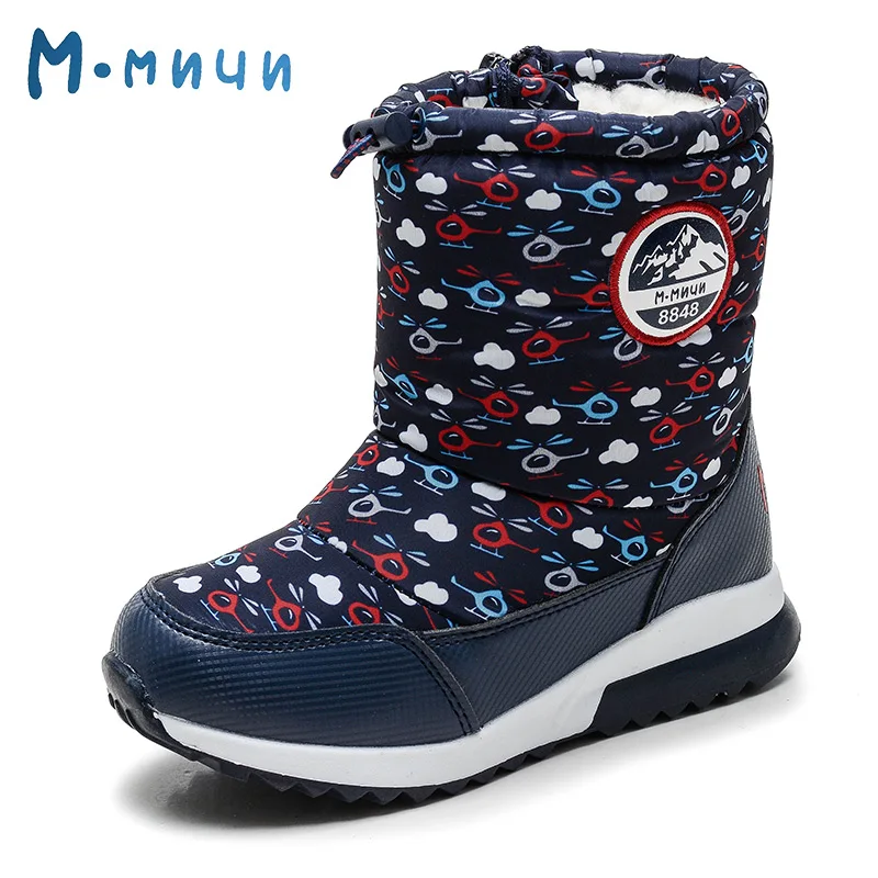 MMNUN Fashion Winter Shoes for Boys Kids Brand Warm Children Boots for