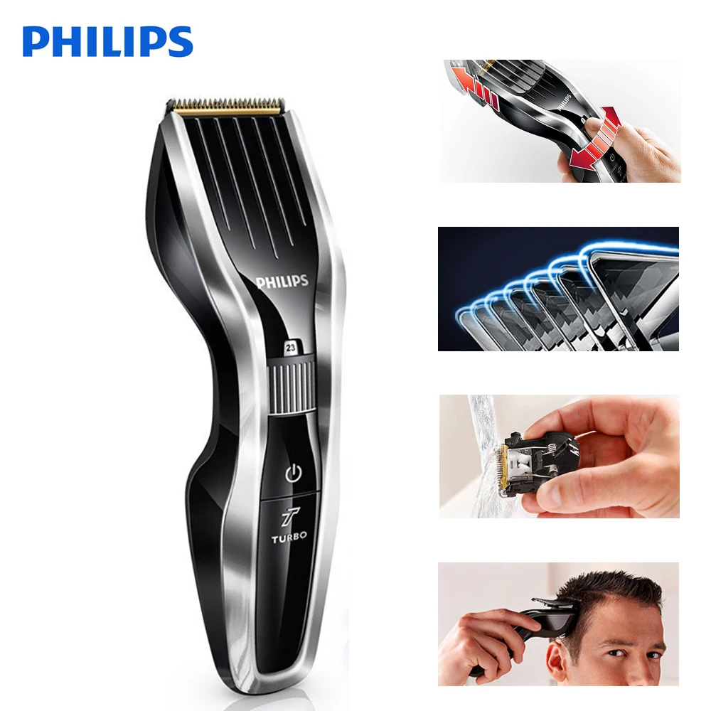 

Philips Hair Clipper HC5450 Electric Shaver with Titanium Alloy Blade LCD Display Rechargeable Razor for Adults & Children