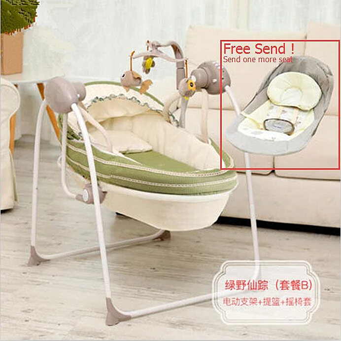 

Primi Electric Cradle Baby Shaker Rocking Bed Newborn Sleeping Crib Extra One Seat Sent
