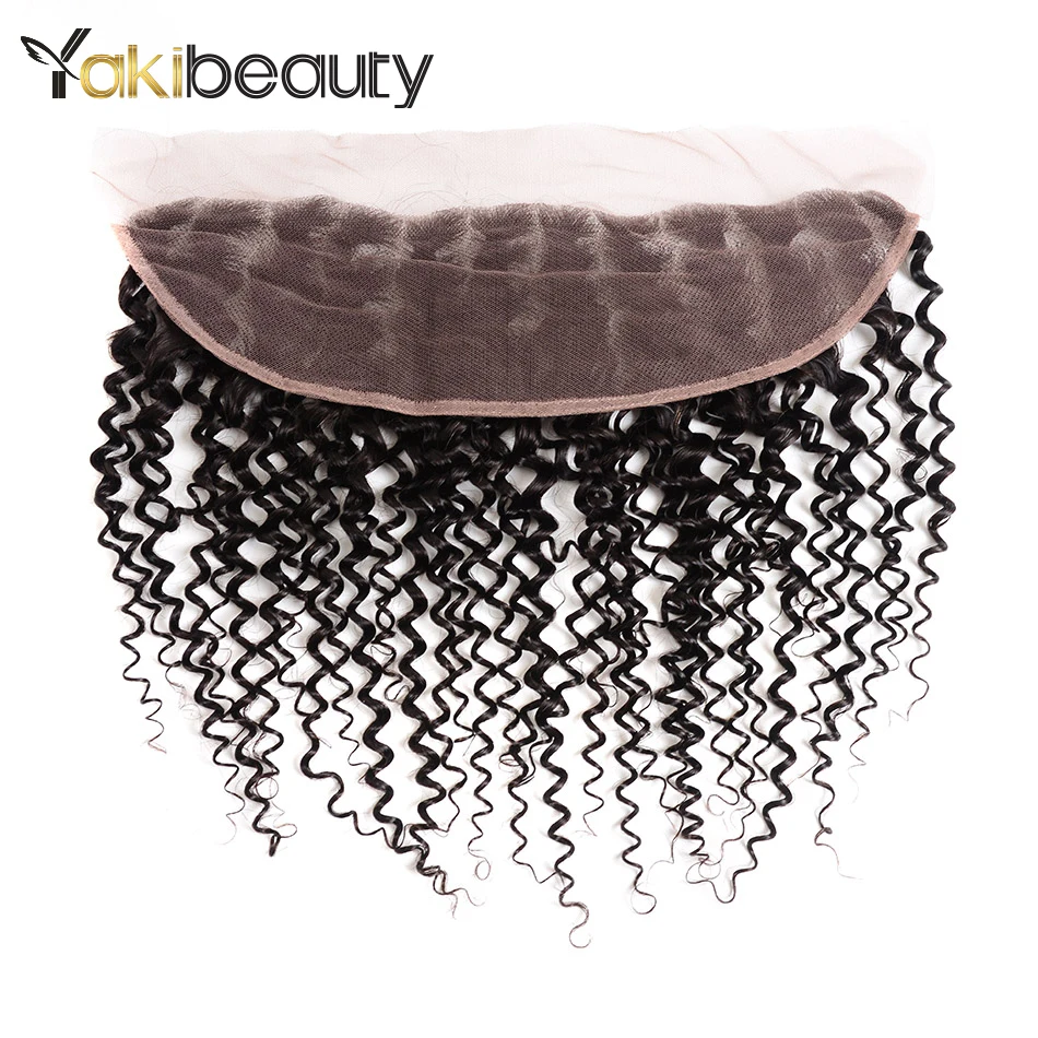 Kinky Curly 3 Bundles With Frontal Closure 4x13 Brazilian Hair Weave Bundles With Frontal Remy Human Hair Bundles With Frontal (9)