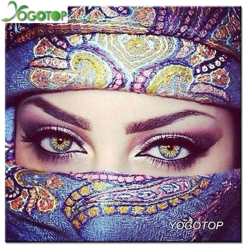 

YOGOTOP Diy Diamond Painting Cross Stitch Kits Full Diamond Embroidery 5D Square Diamond Mosaic Home Decor beautiful eyes ZB281