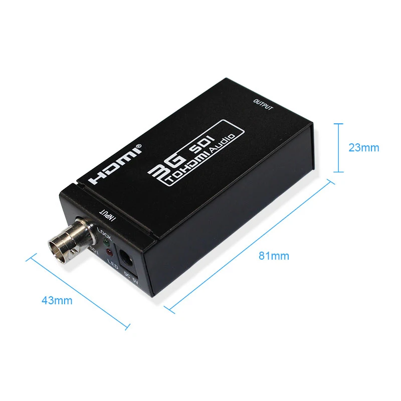 Мини SDI в HDMI конвертер адаптер 720 1080P SDI2HDMI BNC 3G-SDI HD-SDI сигналы, показывающие на дисплее для камеры HDTV монитора