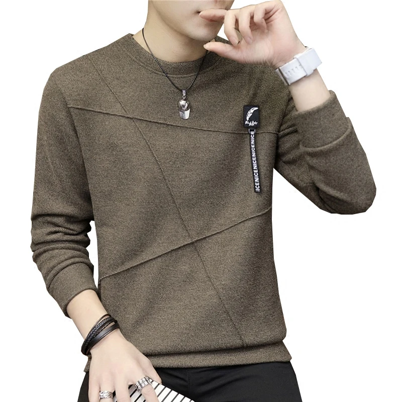 

Spring Men's Long Sleeve T-shirt, Round-collar and Thin Men's Clothes in Korean Edition
