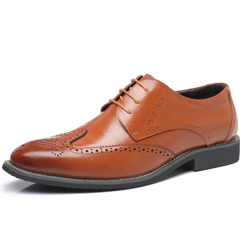 YWEEN/Новинка; мужская модельная обувь; Мужская обувь с перфорацией типа «броги» на шнуровке; деловая кожаная обувь для мужчин; обувь больших размеров