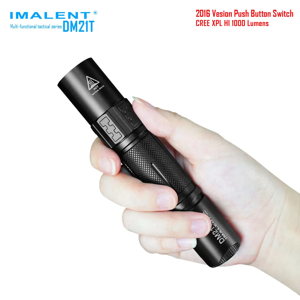 

IMALENT DM21t Outdoor Flashlight Cree Xpl Hi Led Max 1000lm Beam Throw 268 Meter Torch 18650 2600mah Li-ion Battery High Power