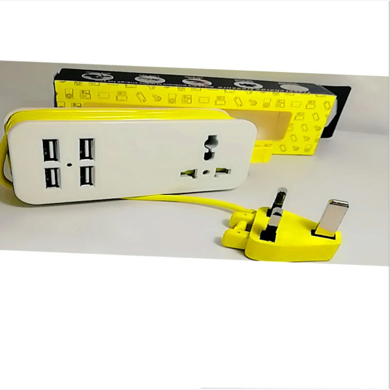 Tomada de Extensão Inteligente a Multifunção Universal Entradas Padrão Britânico 1.5m Carga Rápida 4 Usb - Image 3