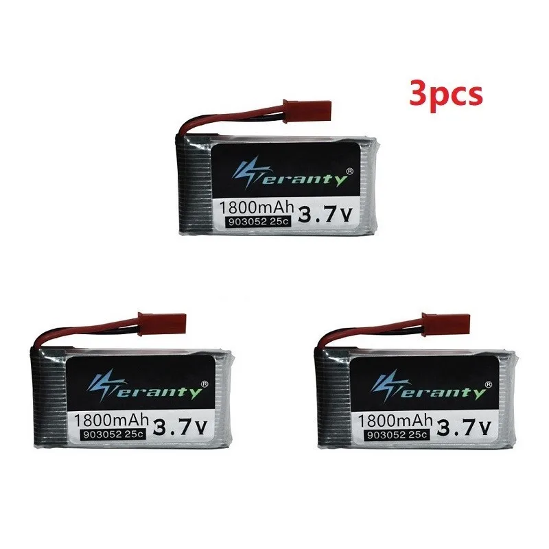 3,7 v 1800mAh литий-полимерный Батарея для KY601S SYMA X5 X5S X5C X5SC X5SH X5SW X5HW X5UW M18 H5P HQ898 H11D H11C вертолет Батарея 1-10 шт - Цвет: Красный