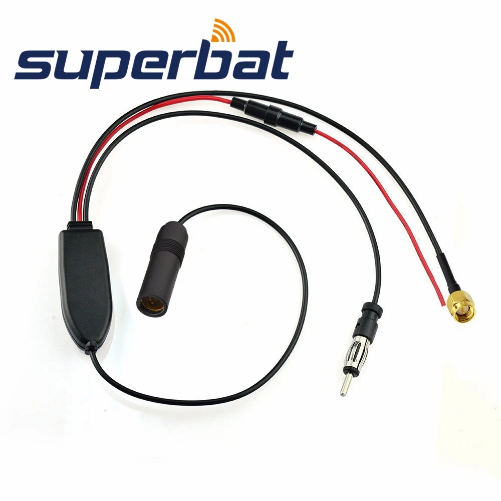 Superbat FM/AM/DAB автомобиль радиоантенна конвертер/Splitter SMA разъем для авто DAB