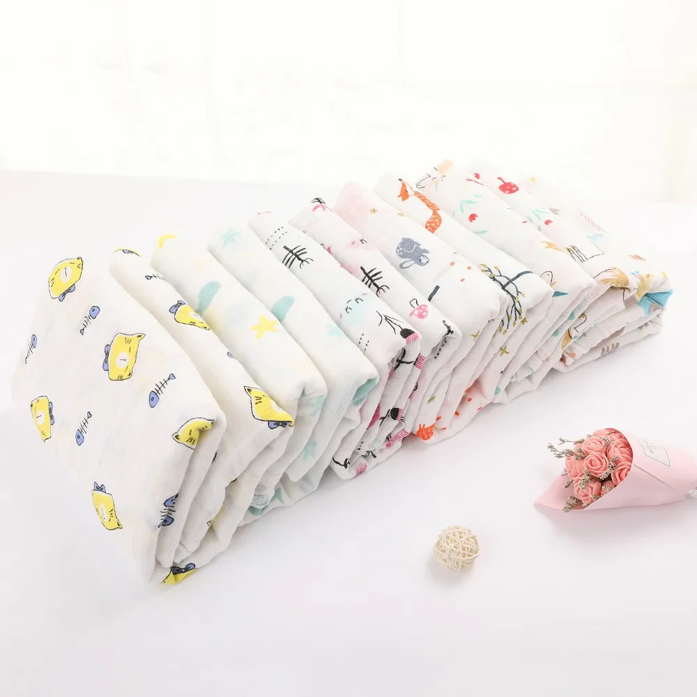 Муслиновые пеленальные одеяла, органический хлопок, пеленки для мальчиков и девочек, мягкое Пеленальное Одеяло для сна для новорожденных