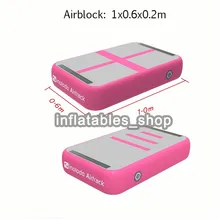Розовый надувной гимнастический надувной воздушный блок, 20 см толщина надувная гимнастическая воздушная доска для продажи