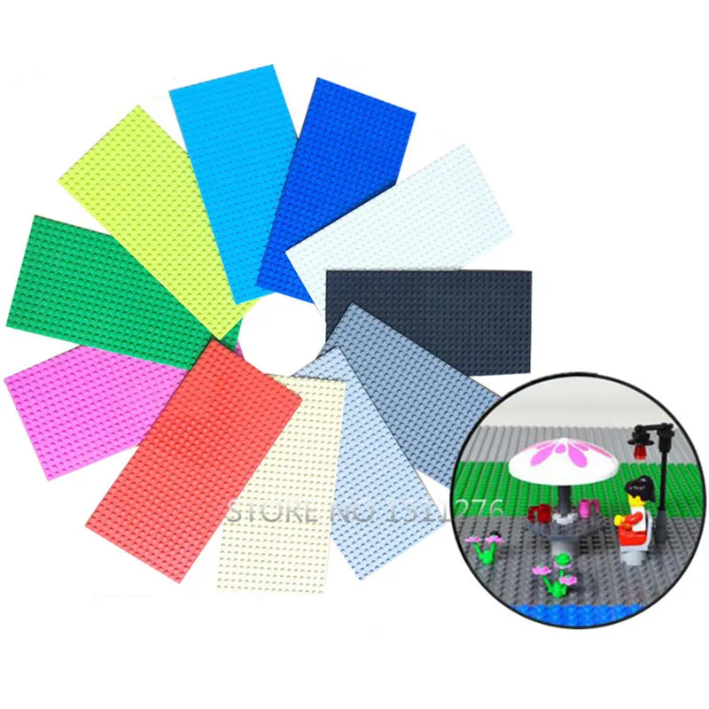 

16*32 Dots Base Plate for Small Bricks 6 Colors Baseplate Board DIY Building Blocks Action Figure Educational Toys For Children