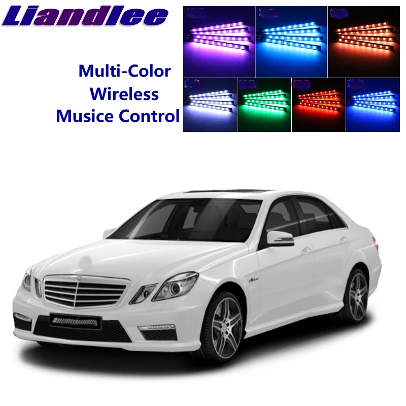 

LiandLee For Mercedes Benz E MB W211 W212 W213 C207 Car Interior UnderDash FootWell Seat Accent Music Rhythm Ambient Light