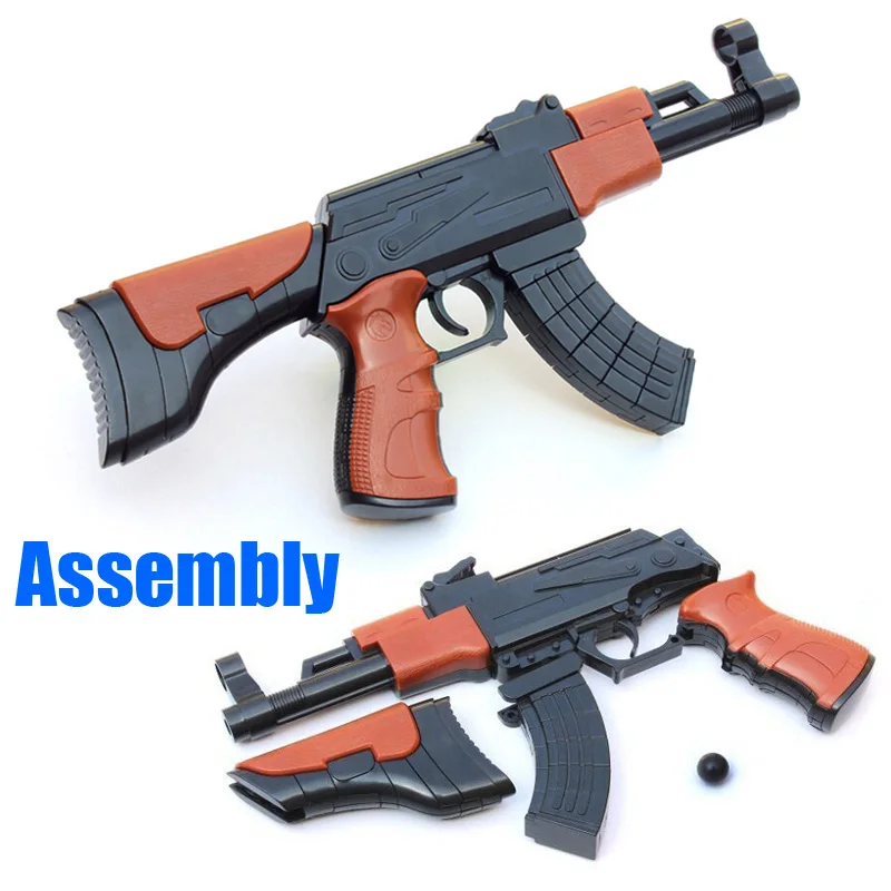 Kitoz сборка ружье винтовка AK-47 AK47 DIY строительные блоки 3D миниатюрная модель пластиковая игрушка подарок для мальчика Дети