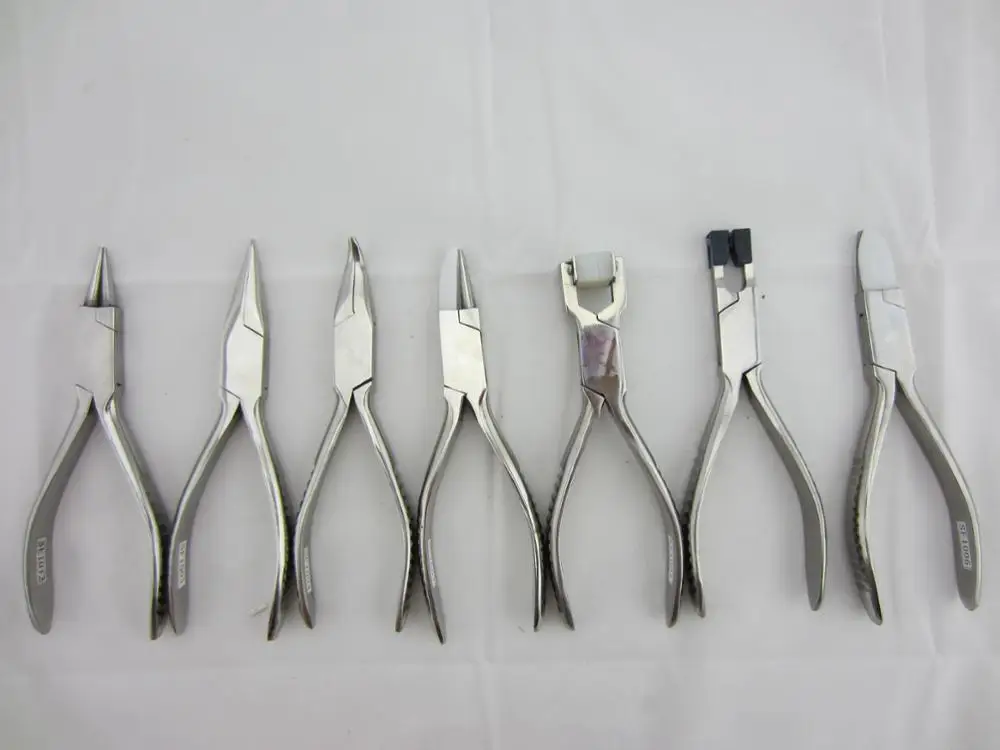 Hot sale 7pc/lot stainless steel pliers set,jewelry & glass pliers