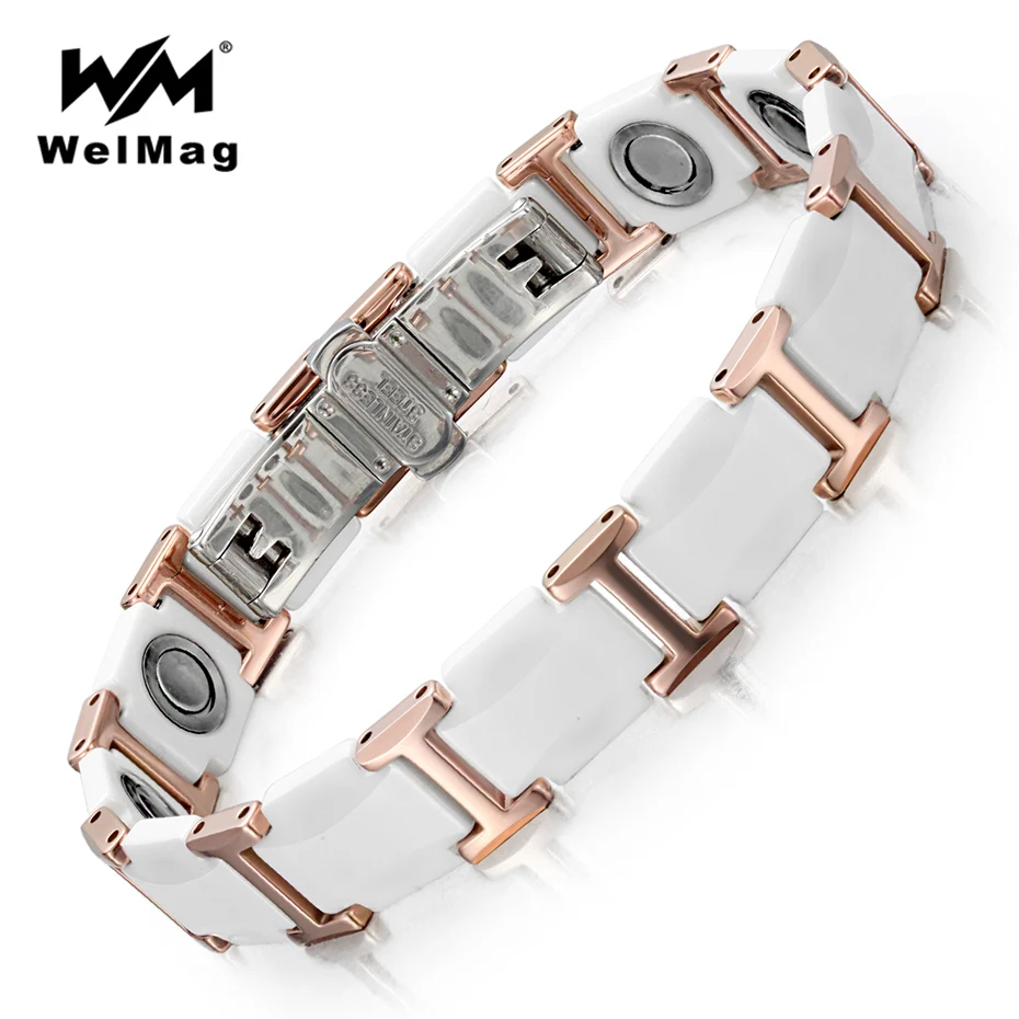 Купить магнитные браслеты welmag модные благородные белые керамические